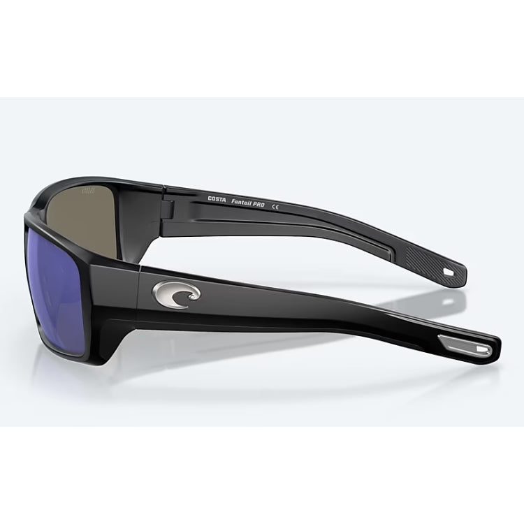Costa Del Mar Tuna Alley Pro Sunglasses - Matte Black Frame - Blue Mirror Mirror 580G Lens