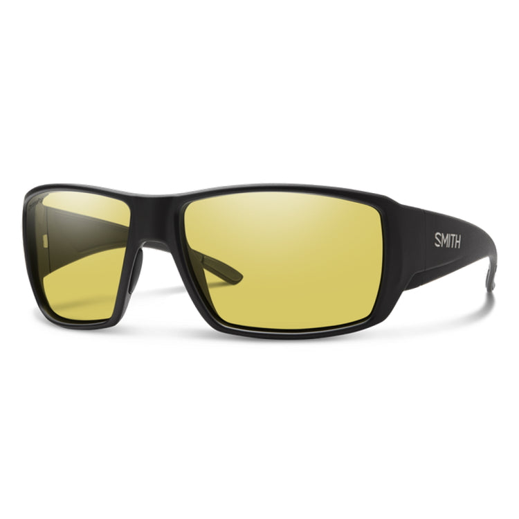 Smith Optics Guide's Choice ChromaPop Polarised Glass Sunglasses - Matte Black Frame - Polar Low Light Yellow Lens