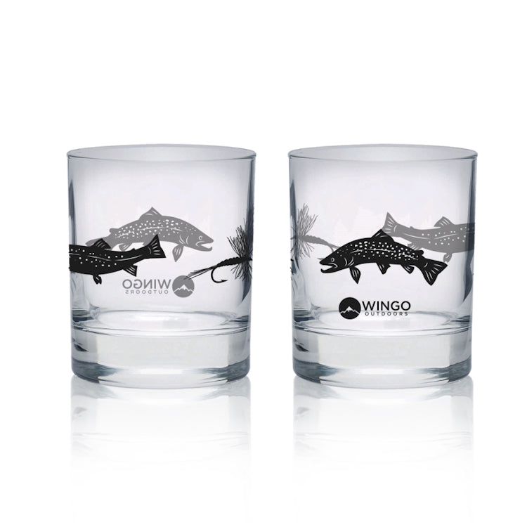 Wingo Low Ball Glass - 2 Pack - Trout Flies