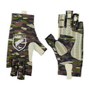 Douglas Fingerless UV Gloves - Green Camo