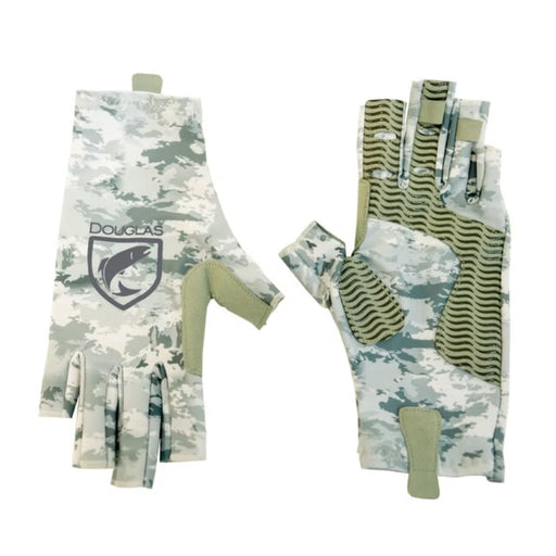 Douglas Fingerless UV Gloves - Grey Camo