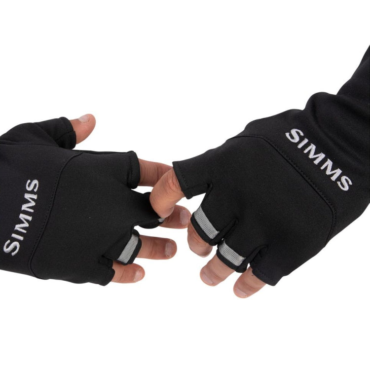 Simms Freestone Half Finger Gloves - Black