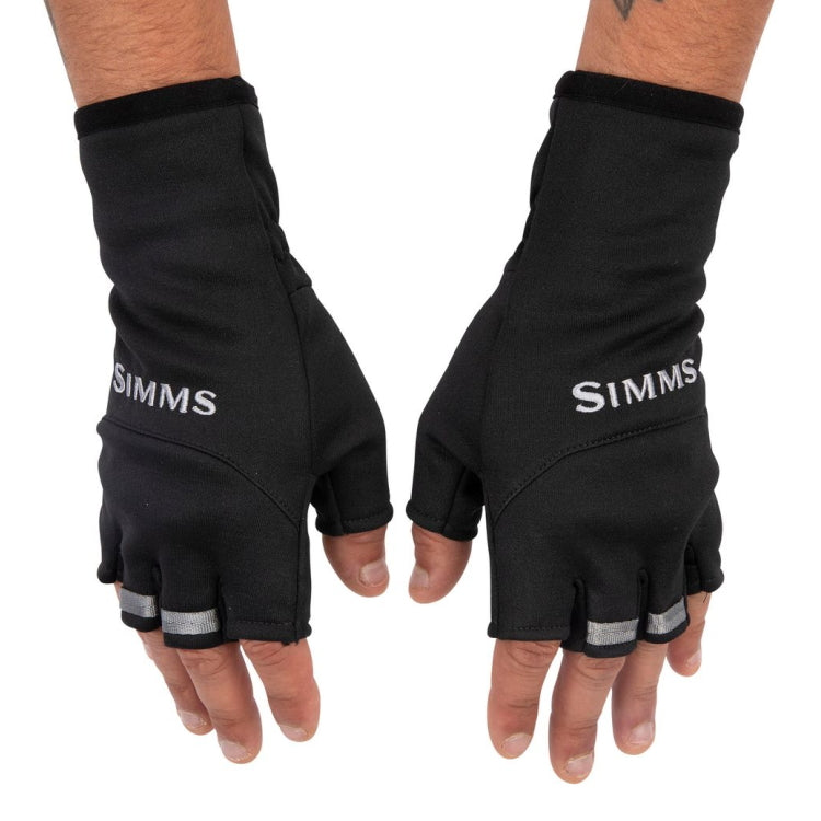 Simms Freestone Half Finger Gloves - Black