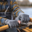 Simms Wool Half Finger Gloves - Steel