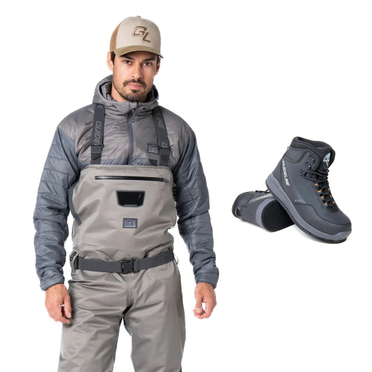 Guideline Driva Waders and Alta Felt Sole Wading Boots