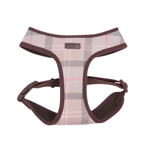 Barbour Tartan Dog Harness - Taupe/Pink