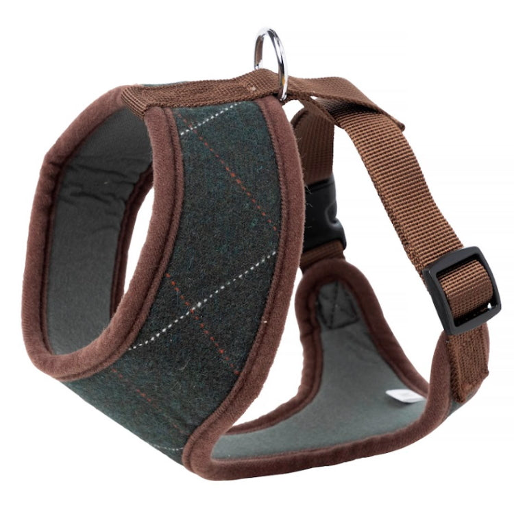 House of Paws Memory Foam Comfort Tweed Harness - Green