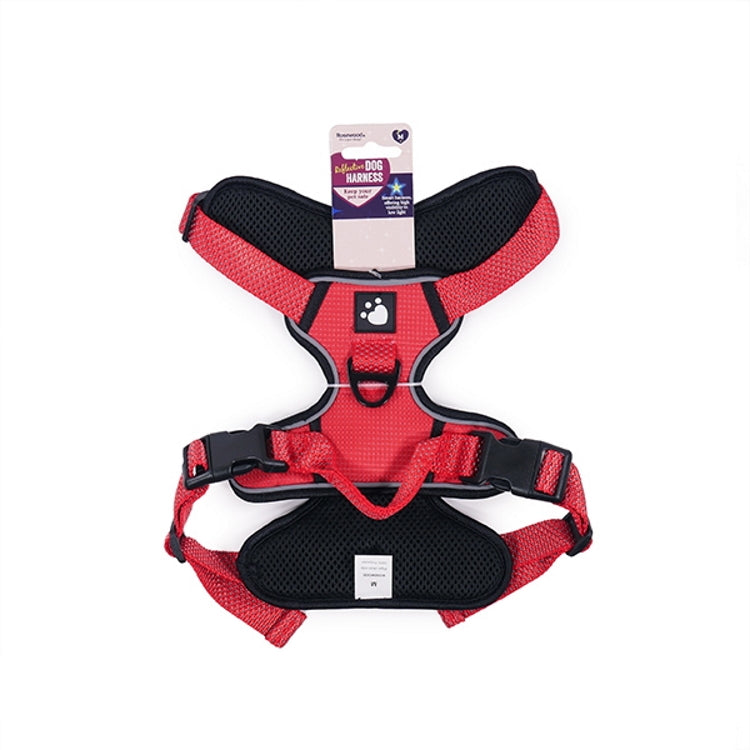 Rosewood Full Reflective Dog Harness - Red