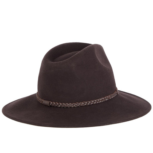 Barbour Ladies Tack Fedora Hat - Chocolate/Praline