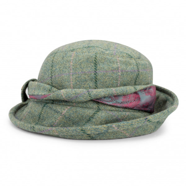 Hoggs of Fife Ladies Roslin Tweed Twist Hat - Spring Bracken