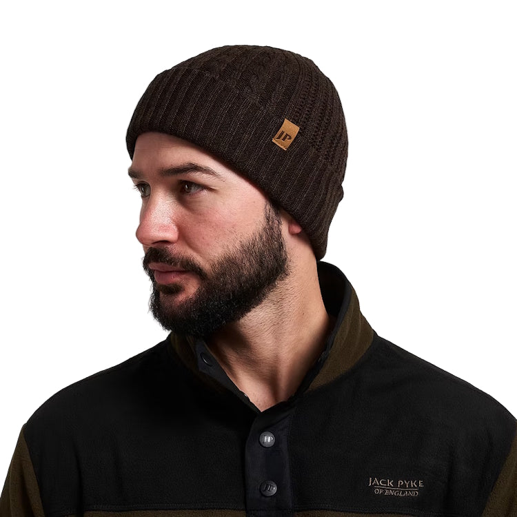Jack Pyke Merino Wool Beanie Hat - Brown
