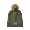 Ridgeline Heritage Fine Knit Bobble Hat - Moss