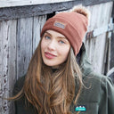 Ridgeline Heritage Fine Knit Bobble Hat - Nutmeg