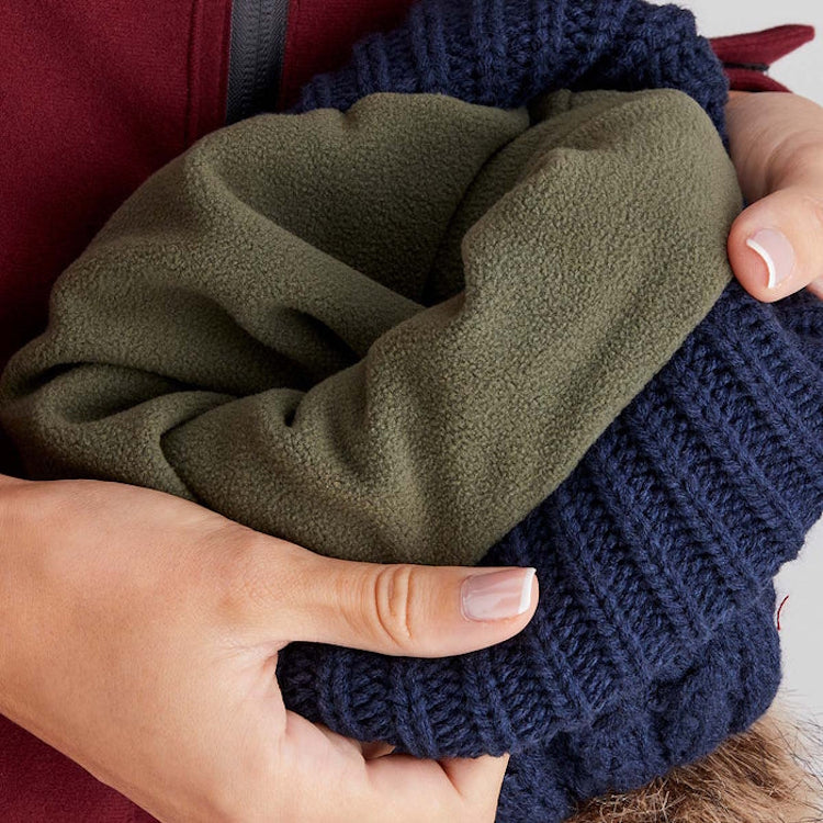 Ridgeline Nordic Fleck Bobble Hat - Navy