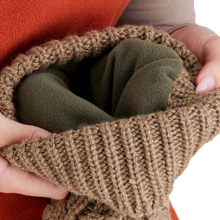 Ridgeline Nordic Fleck Bobble Hat - Teak