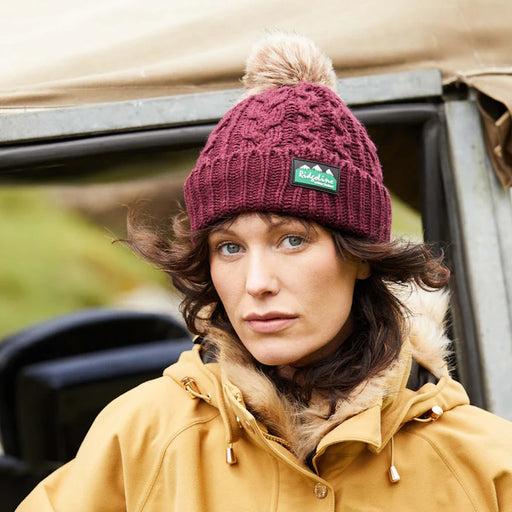 Ridgeline Nordic Fleck Bobble Hat - Winter Berry