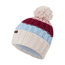 Schoffel Millford Bobble Hat - Oat/Burgundy