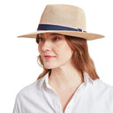 Schoffel Ladies Porth Panama Hat - Navy/Pink Stripe