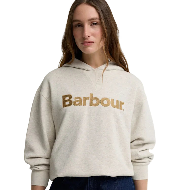 Barbour Ladies Hartland Hoodie - Cloud Marl/Warm Trench