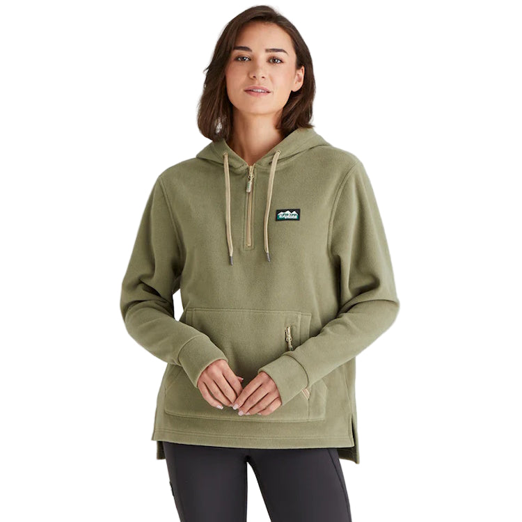 Ridgeline Ladies Ballistic Fleece Hoodie - Khaki Green