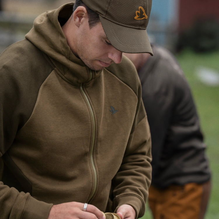 Seeland Cross Zip Hoodie - Dark Olive