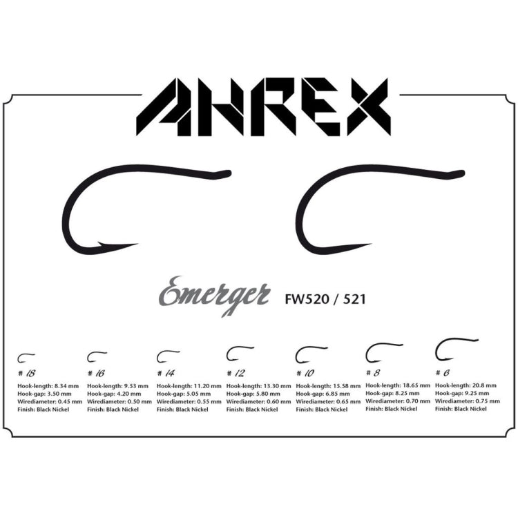 Ahrex FW520 Emerger Barbed Hooks