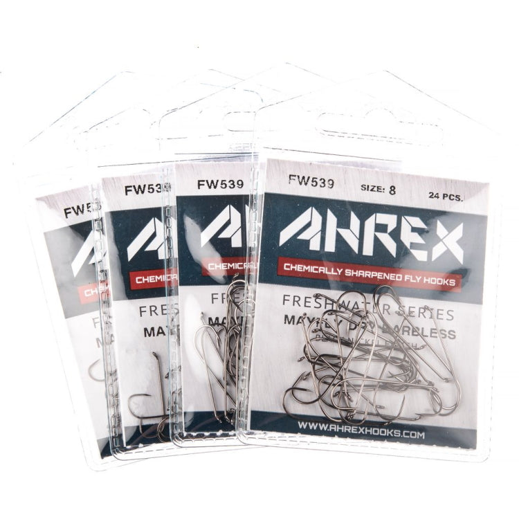 Ahrex FW539 Mayfly Dry Barbless Hooks