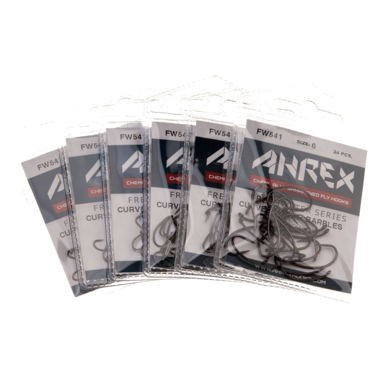 Ahrex FW541 Curved Nymph Barbless Hooks