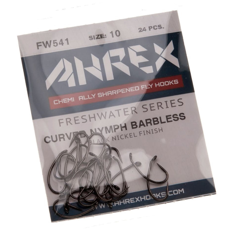 Ahrex FW541 Curved Nymph Barbless Hooks