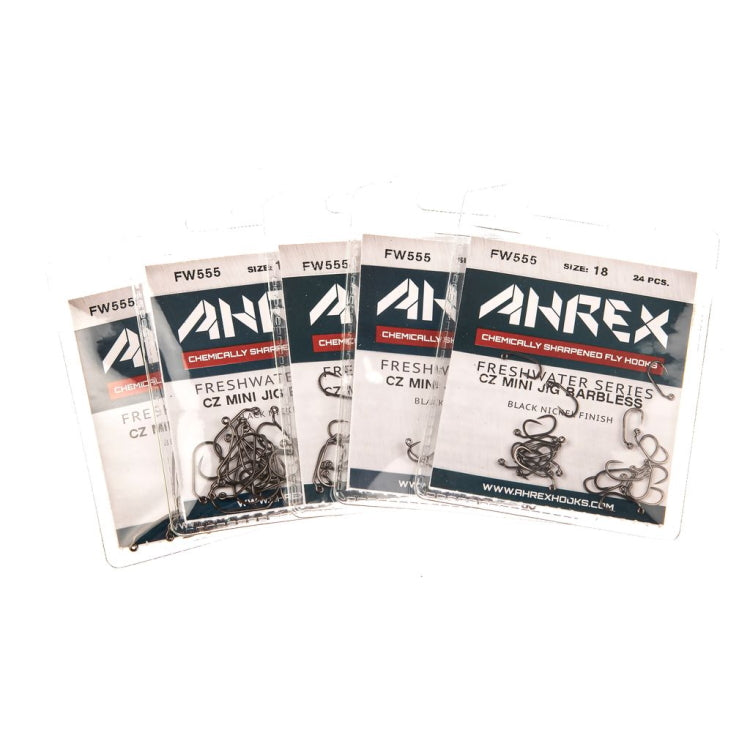 Ahrex FW555 CZ Mini Jig Barbless Hooks - John Norris