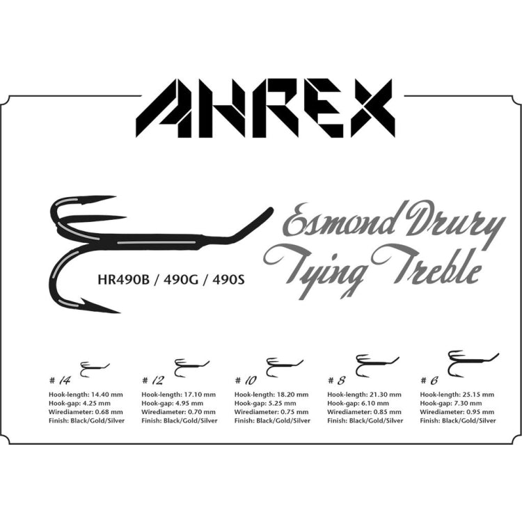 Ahrex HR490G Esmond Drury Hooks - Gold