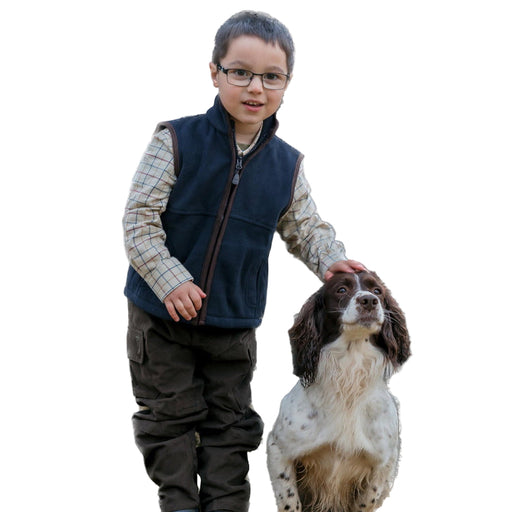 Hoggs of Fife Junior Woodhall Fleece Gilet - Navy