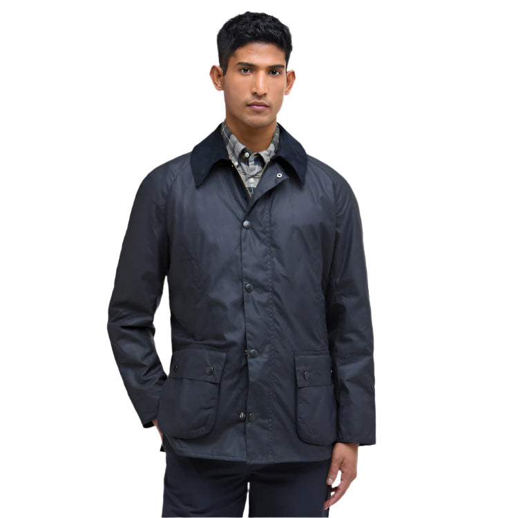 Barbour Ashby Wax Jacket - Navy