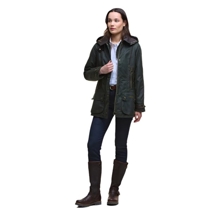 Barbour Ladies Ivy Wax Jacket - Fern