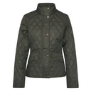 Barbour Ladies Crawford Cavalry Quilt Jacket - Olive/Ancient Tartan