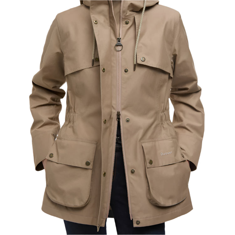 Barbour Ladies Dallas Waterproof Jacket - Military Brown/Ancient Tartan