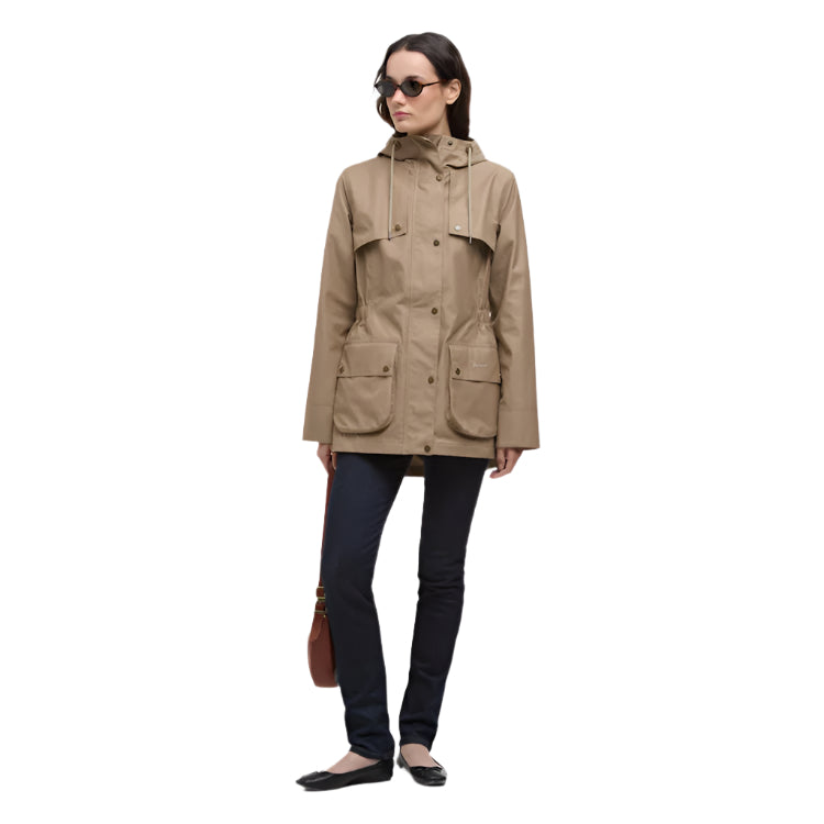 Barbour Ladies Dallas Waterproof Jacket - Military Brown/Ancient Tartan