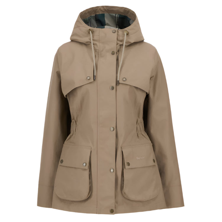 Barbour Ladies Dallas Waterproof Jacket - Military Brown/Ancient Tartan