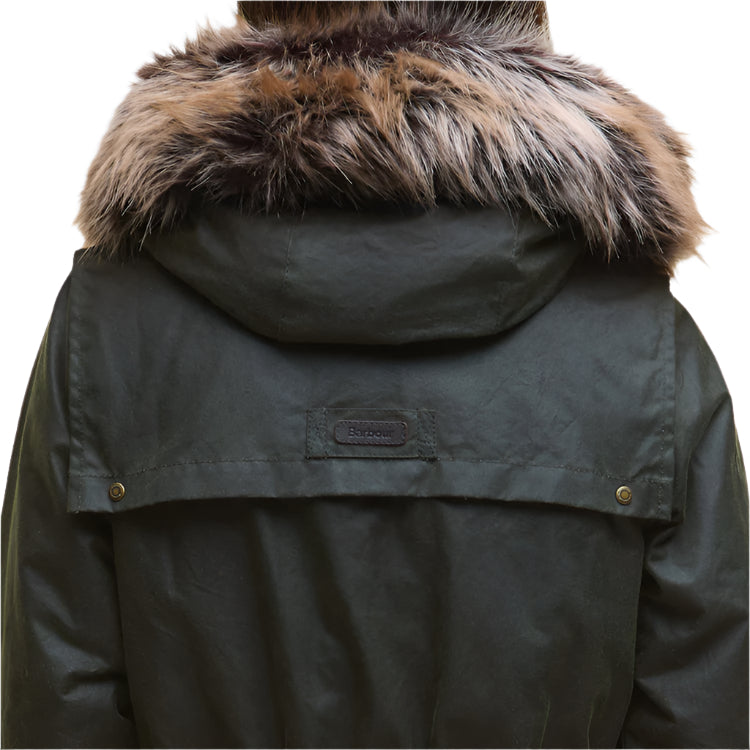 Barbour Ladies Durham City Parka Wax - Fern