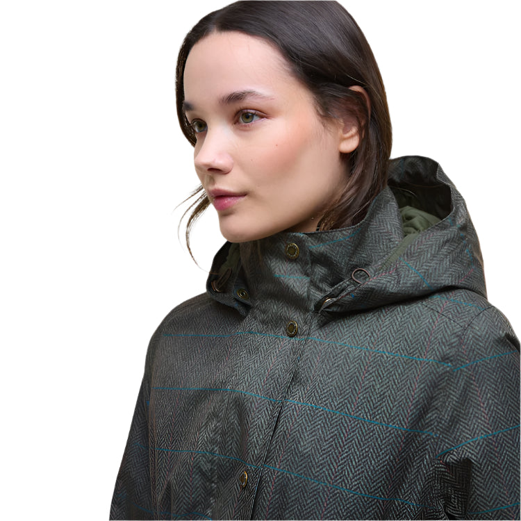 Barbour Ladies Dixon Waterproof Jacket - Gardenia Tweed