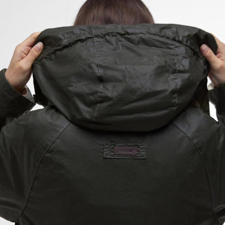 Barbour Ladies Hollies Wax Jacket - Archive Olive/Ancient Tartan