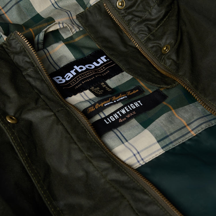 Barbour Ladies Hollies Wax Jacket - Archive Olive/Ancient Tartan