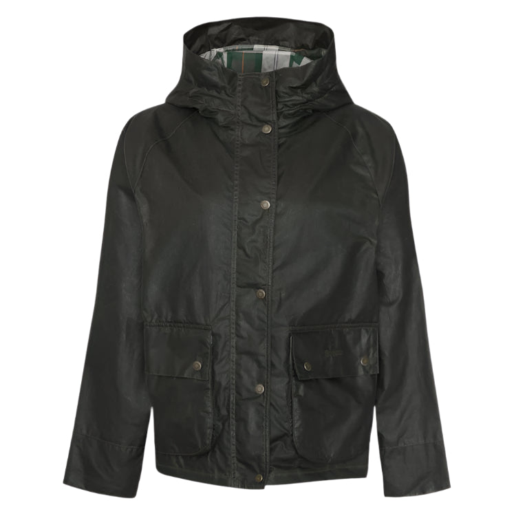 Barbour Ladies Hollies Wax Jacket - Archive Olive/Ancient Tartan