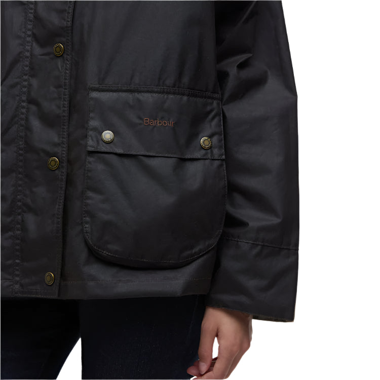 Barbour Ladies Hollies Wax Jacket - Rustic/Ancient Tartan