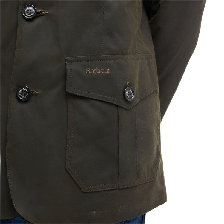 Barbour Lutz Wax Jacket - Olive - Medium