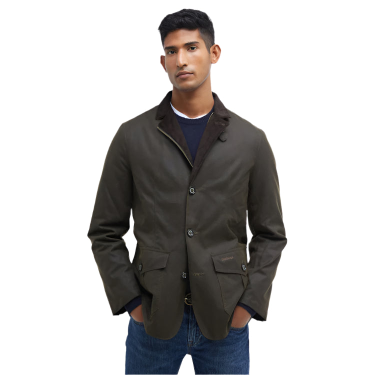 Barbour Lutz Wax Jacket - Olive - Medium