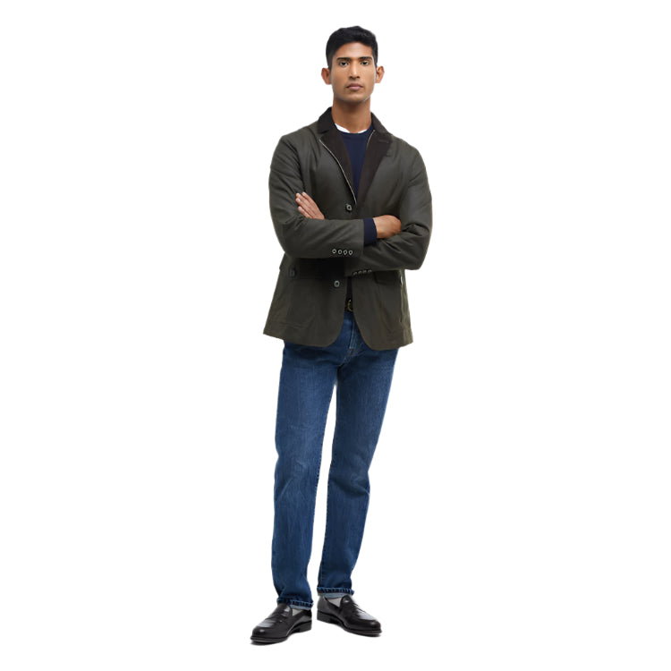 Barbour Lutz Wax Jacket - Olive - Medium