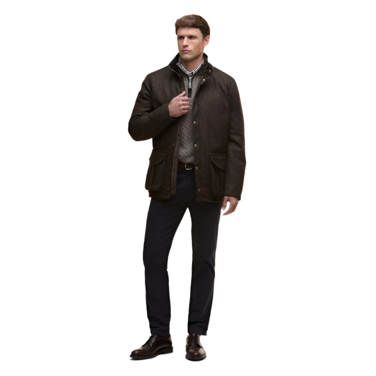Barbour Hereford Tweed Wool Jacket - Rustic Brown