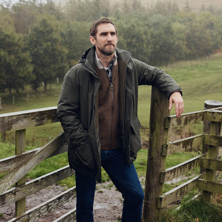 Barbour Farlam Waterproof Jacket - Olive