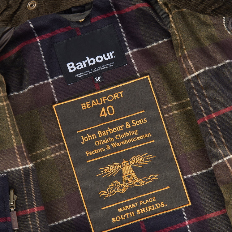 Barbour Beaufort 40th Anniversary Wax Jacket Olive John Norris